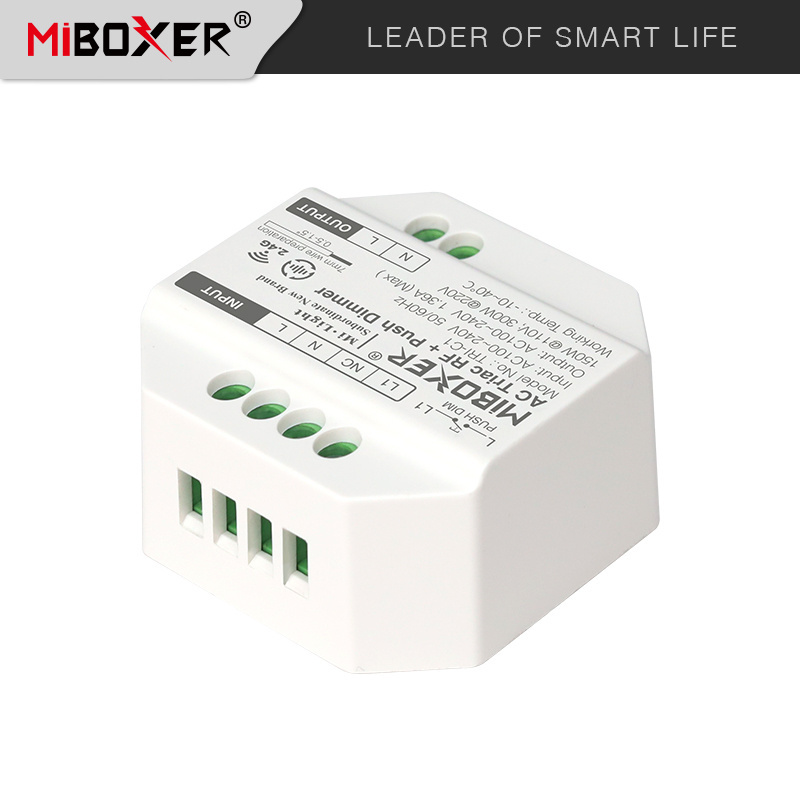 Miboxer Mi Light RF+Push Dimmer Trailing edge AC100~240V Tuya WiFi + RF + AC Triac Dimmer Voice control single color controller