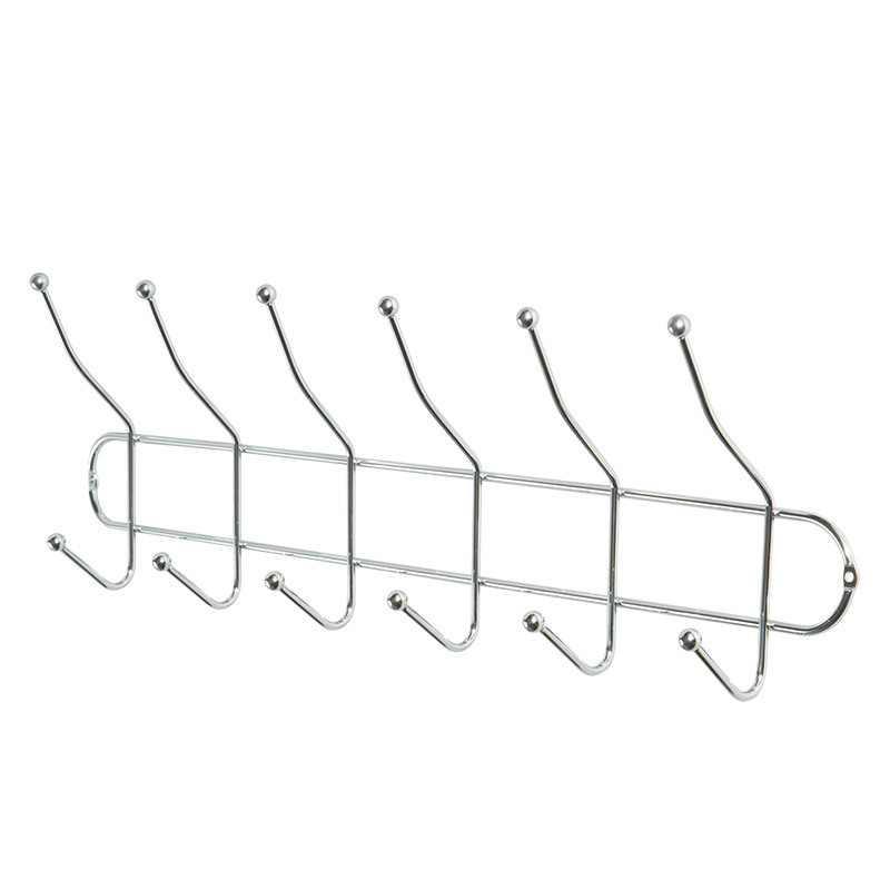 Wall Mounted Hooks Iron Wire Rack Wall Hanger with 6 8 10 12 Hooks Design Coat Towel Rail Hook for Foyer  Hallways and Bedrooms