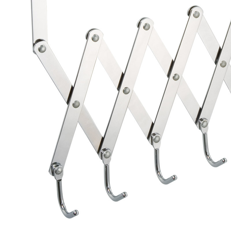 Foldable Over Door Hook Metal Material Over The Door Sundries Hanging Rack Overdoor Six Hooks Coat hook Over Door Towel Rack