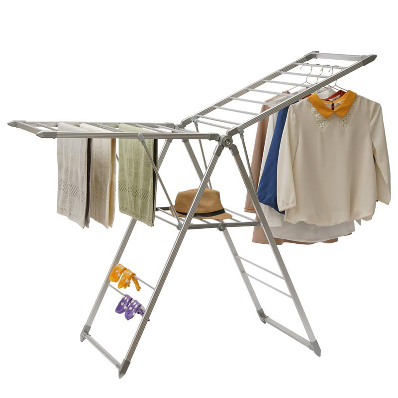 20M Folding Collapsible Clothes Drying Rack Gullwing Clotheshorse Rust-proof for Indoor Outdoor Use Sneakers Shoes Space Saver