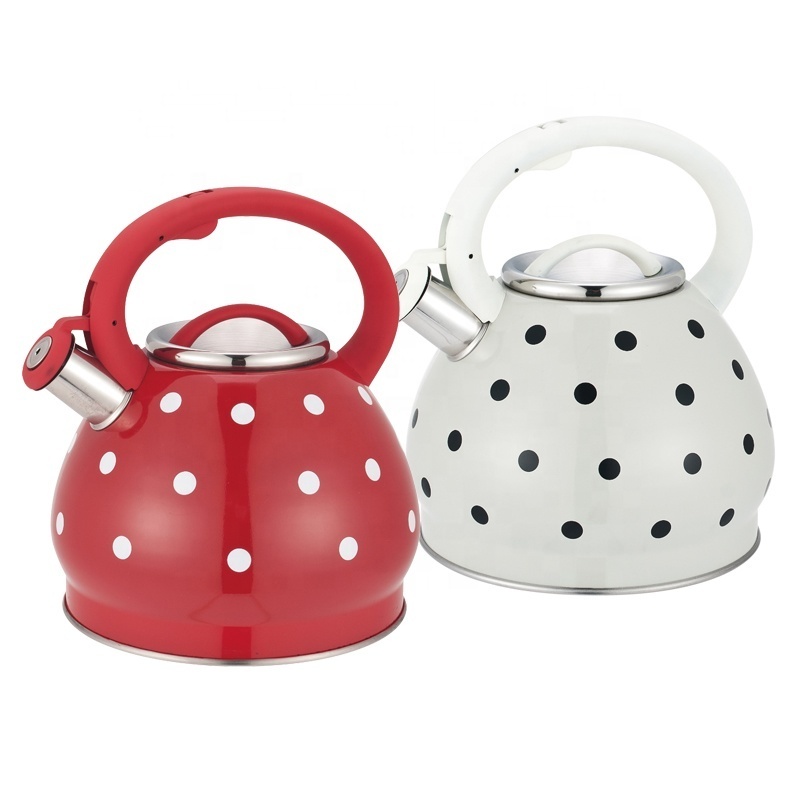 Stainless Steel Whistling Kettle Simple For Household Kitchen Appliances Hemispherical Tea Maker Pot 3.5L Multicolour Whistle