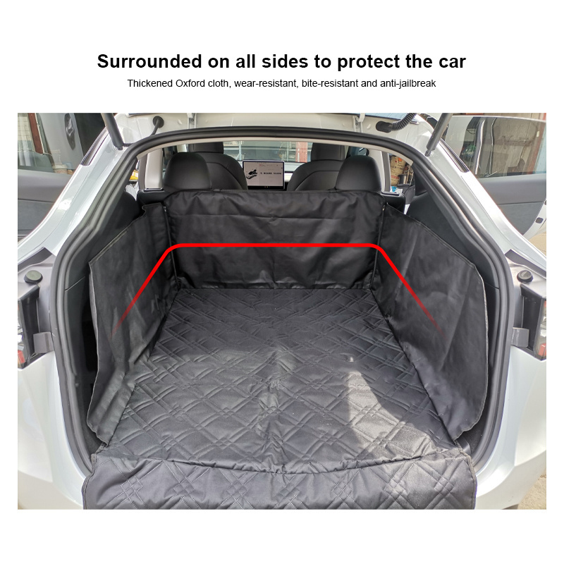 Upgrade Car Accessories Washable Nonslip Pet Cargo Cover Liner Dog Car Seat Cover Mat For Tesla Model y 2021-2022