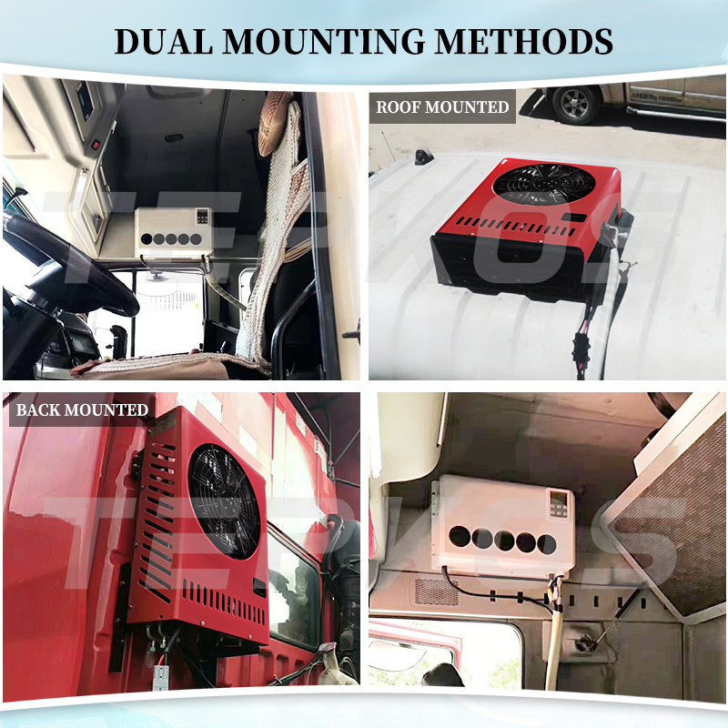 12v/24v small cab air cooling battery driven dc air conditioning systems 12 volt/24 volt parking air conditioner for truck/crane