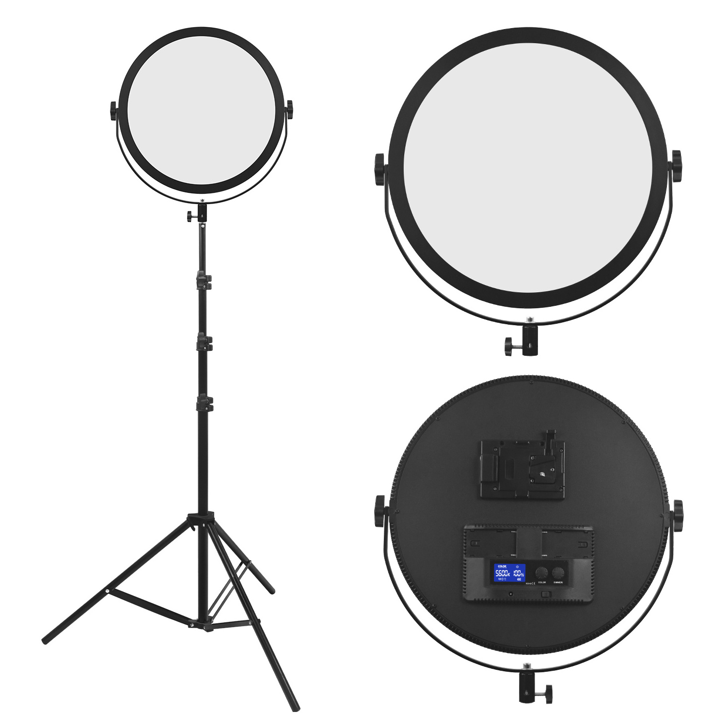 FOSOTO 70W Professional Round Soft Light Photographic Lighting Led Panel Light Live Fill Lamp With Tripod For Video Studio