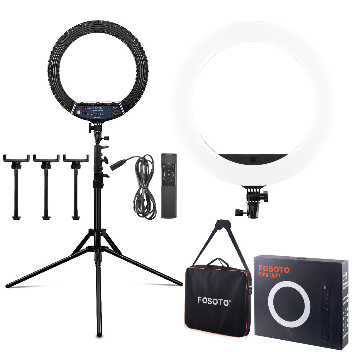 FT-18N 55W 18 Inch High Quality Ring Selfie Light Photography Beauty Makeup LED Ring Light with Tripod Stand LED Video Ring lamp