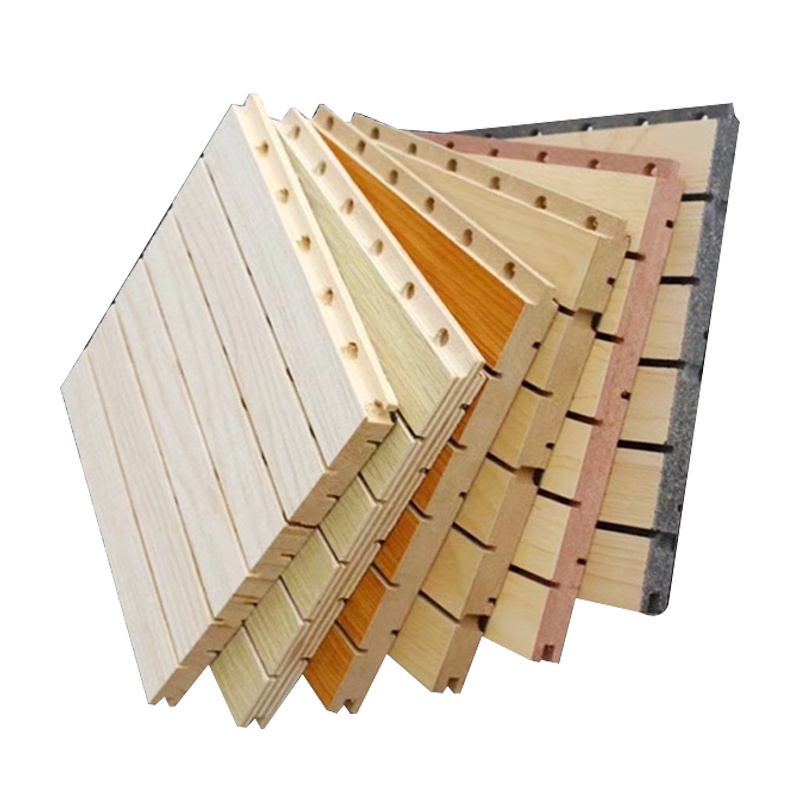 Custom Acoustic Panel Wooden Soundproof Acoustic Wood Slats Wall Acoustic Booth Decorative Polyester Fiber Acoustical