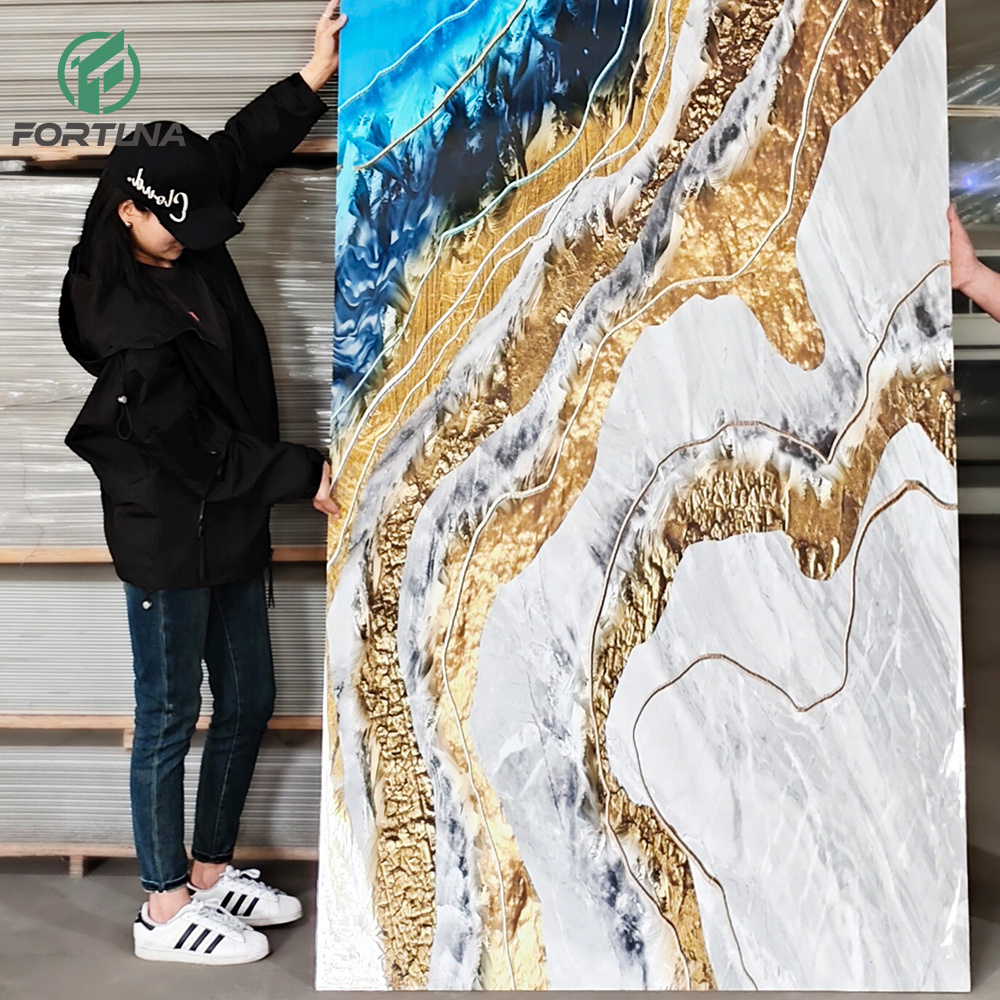 4*8ft 1220x2440mm 3D printing High Glossy Waterproof Alternative Marble Pvc Panels Pvc Marble Sheet