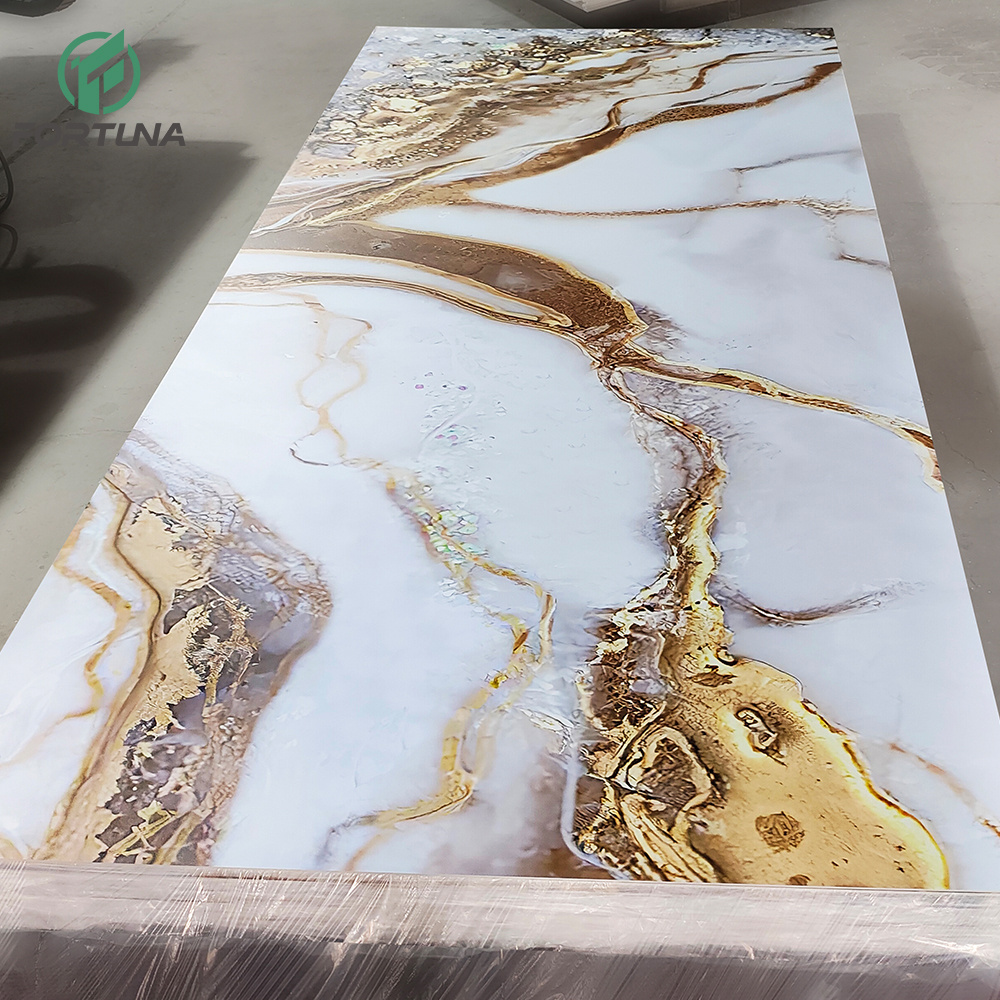 4*8ft 1220x2440mm 3D printing High Glossy Waterproof Alternative Marble Pvc Panels Pvc Marble Sheet