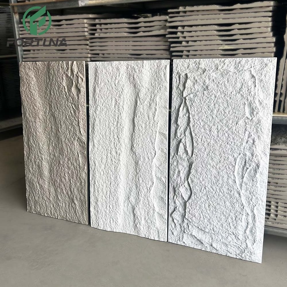 outdoor Moisture mildew proof 3D Background PU stone waterproof panel Luxury Polyurethane PU Panel Wall Decorative Wall Panel