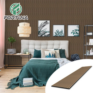 High Quality Polyester Fiber Felt Ceiling Wall Tiles Sound Diffuser Acoustic Wood Slat Panel