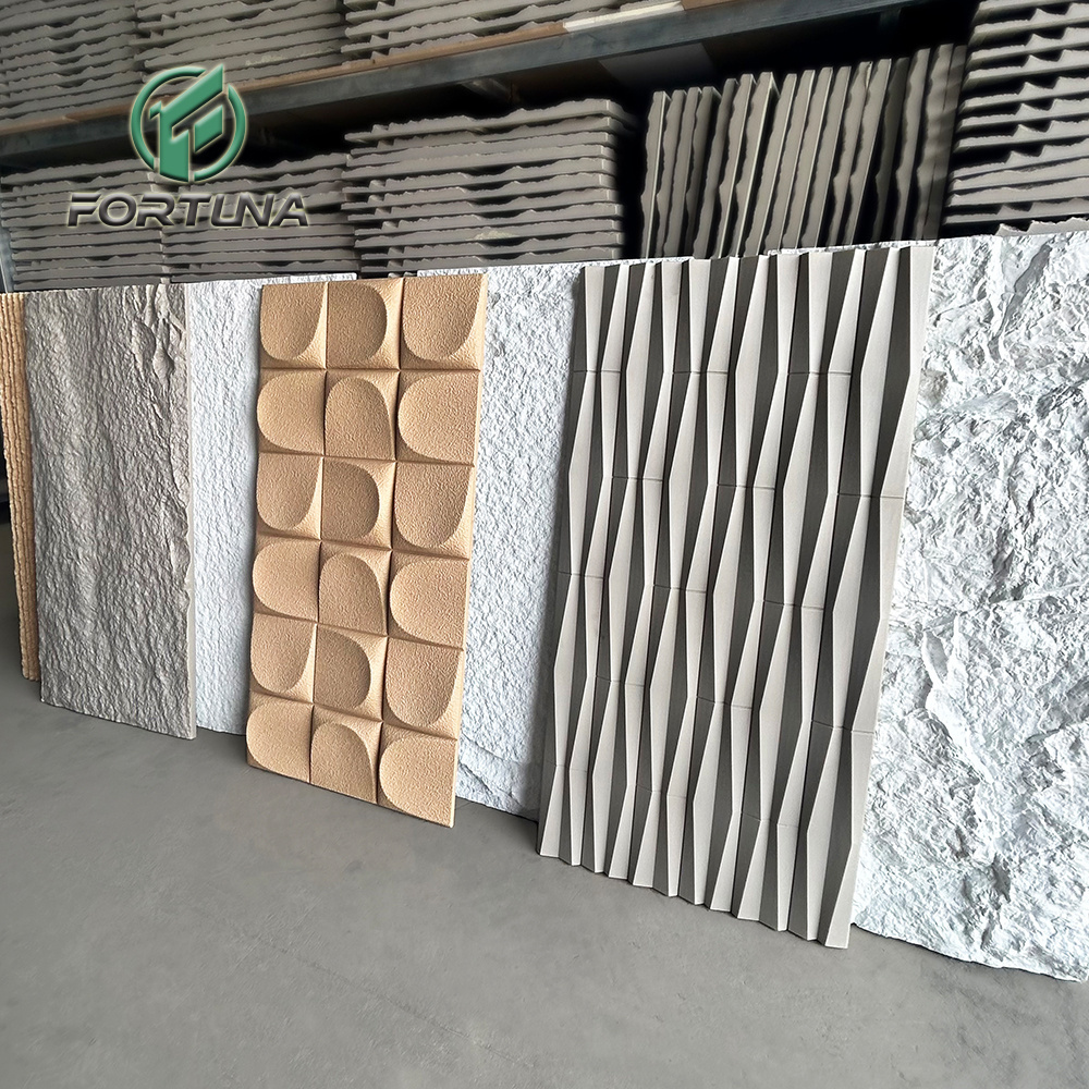 30mm 50mm Polyurethane PU Faux Artificial Culture Stone Exterior Decorative Wall Panels