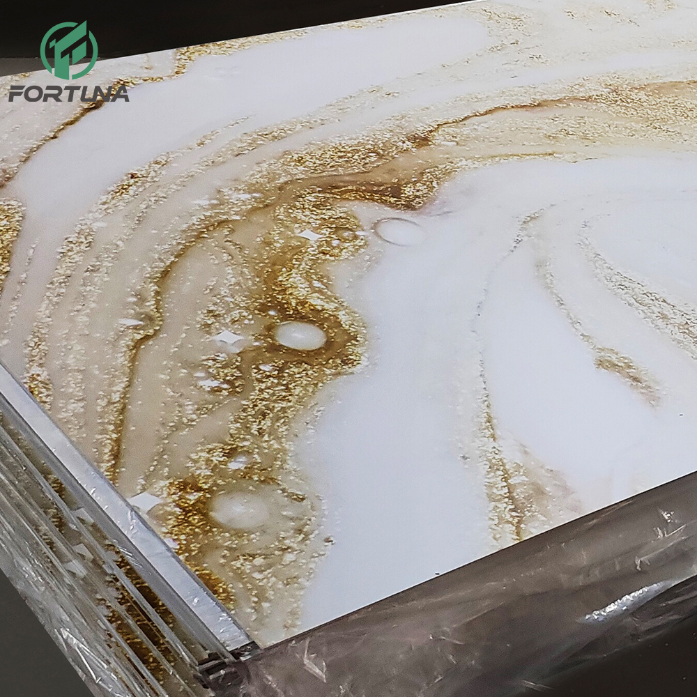 4*8ft 1220x2440mm 3D printing High Glossy Waterproof Alternative Marble Pvc Panels Pvc Marble Sheet