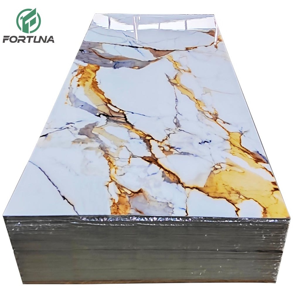 4*8ft 1220x2440mm 3D printing High Glossy Waterproof Alternative Marble Pvc Panels Pvc Marble Sheet