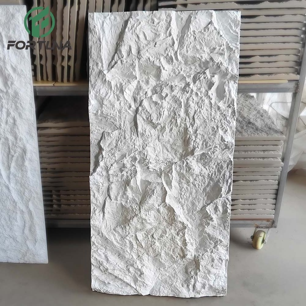 New arrival Waterproof Fireproof stone 3d pu faux pu rock veneer stone wall panels