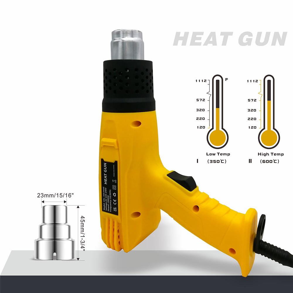 1600W Adjustable Hot Air Embossing Hot air Gun Temperature Portable Shrink Heat air Gun