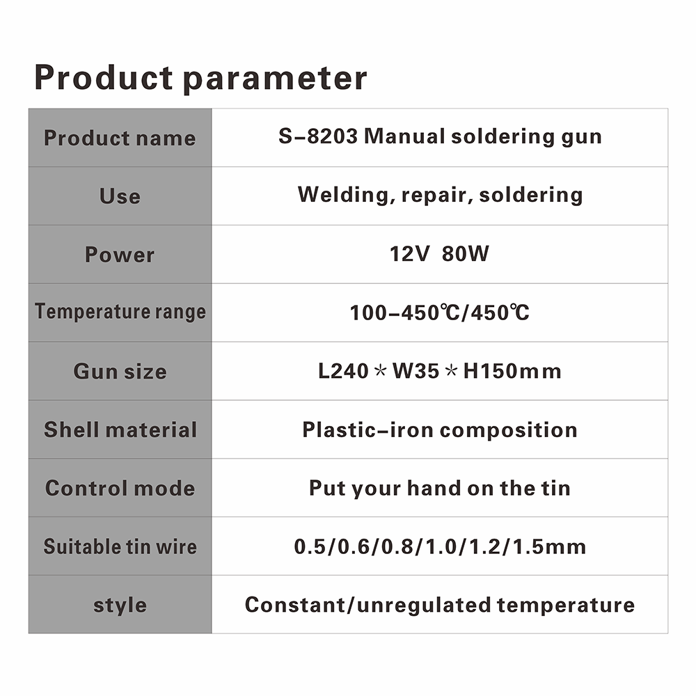 12v 80w Handheld Internal Heating Soldering Iron Gun Automatical Send Tin Gun Soldering