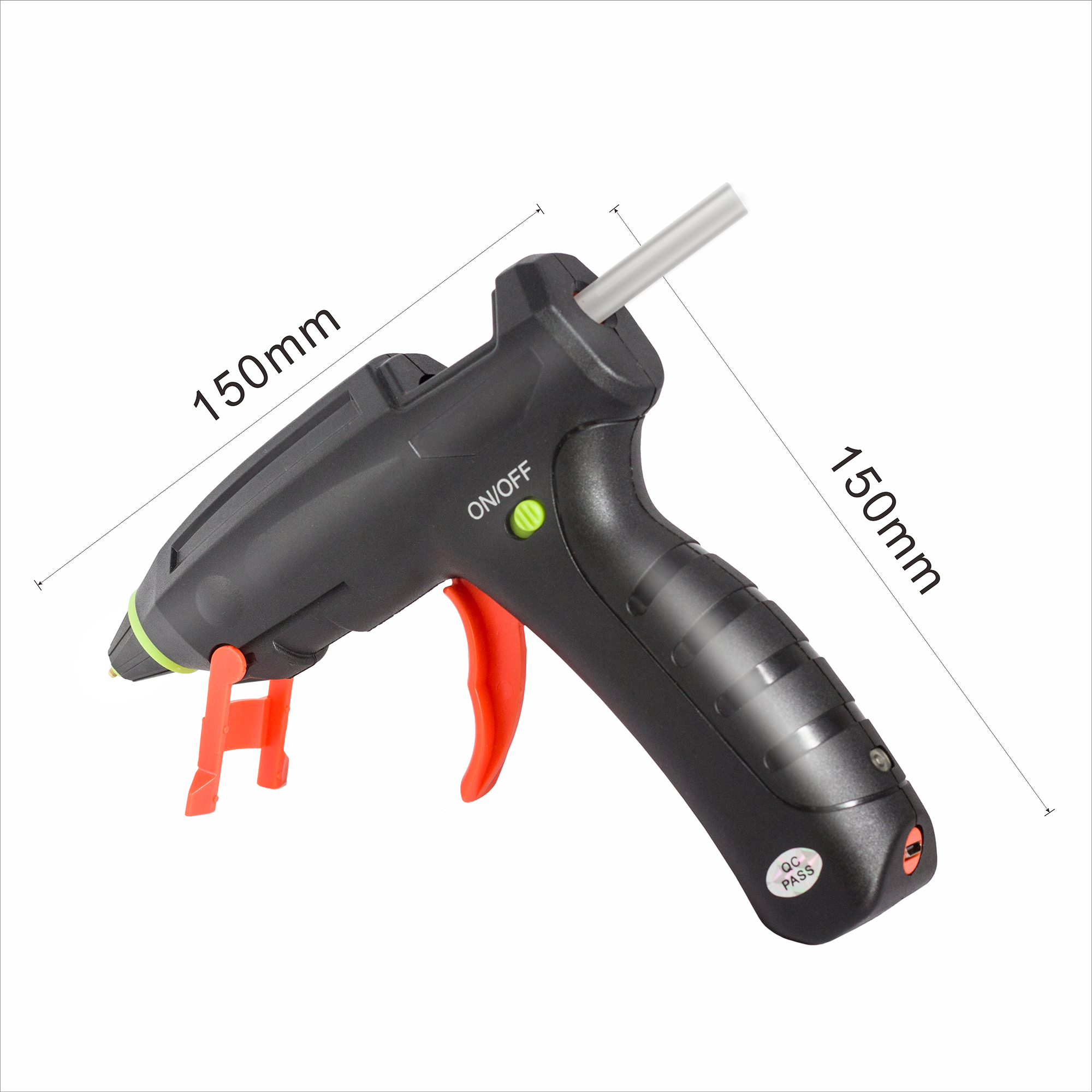 Quick Heating Mini Electric Lithium Battery Powered Rechargeable 3.7V Cordless Hot Melt Glue Gun Set with 7mm Stick