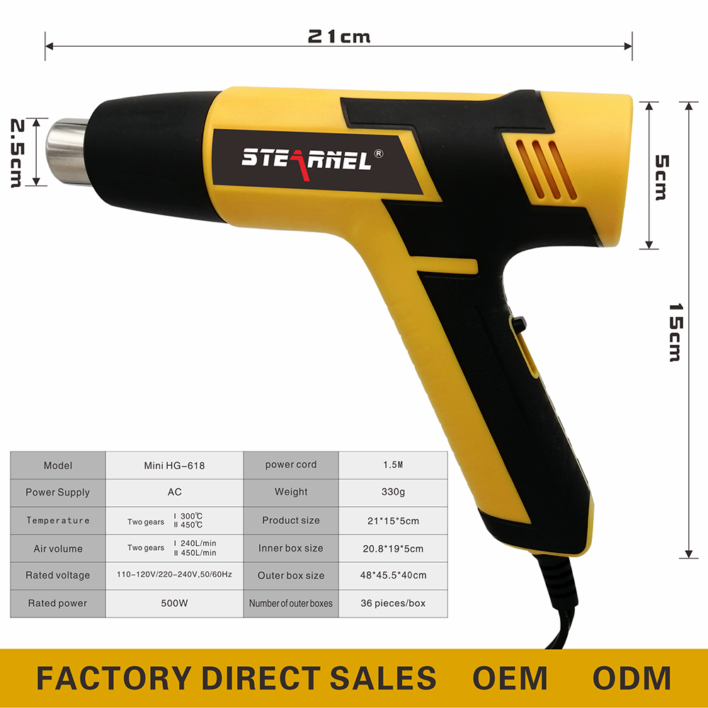 110-220V 500W Factory Wholesale Corded Electric Portable Plastic Welder Gun Portable Heat air Gun