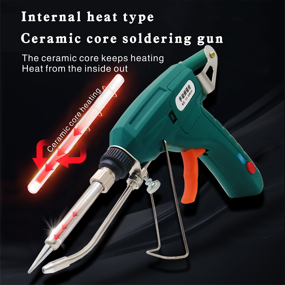 12v 80w Handheld Internal Heating Soldering Iron Gun Automatical Send Tin Gun Soldering