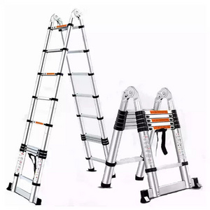 Aluminium Multipurpose Telescopic a-frame Folding Ladder 3.8M Telescopic Foldable Extendable A Frame step Ladder