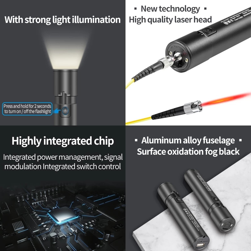 Charging New Fiber Optical Red Light Pen Laser Fiber Optiue Testers15/20/30/50mw Visual Fault Locator FFS106