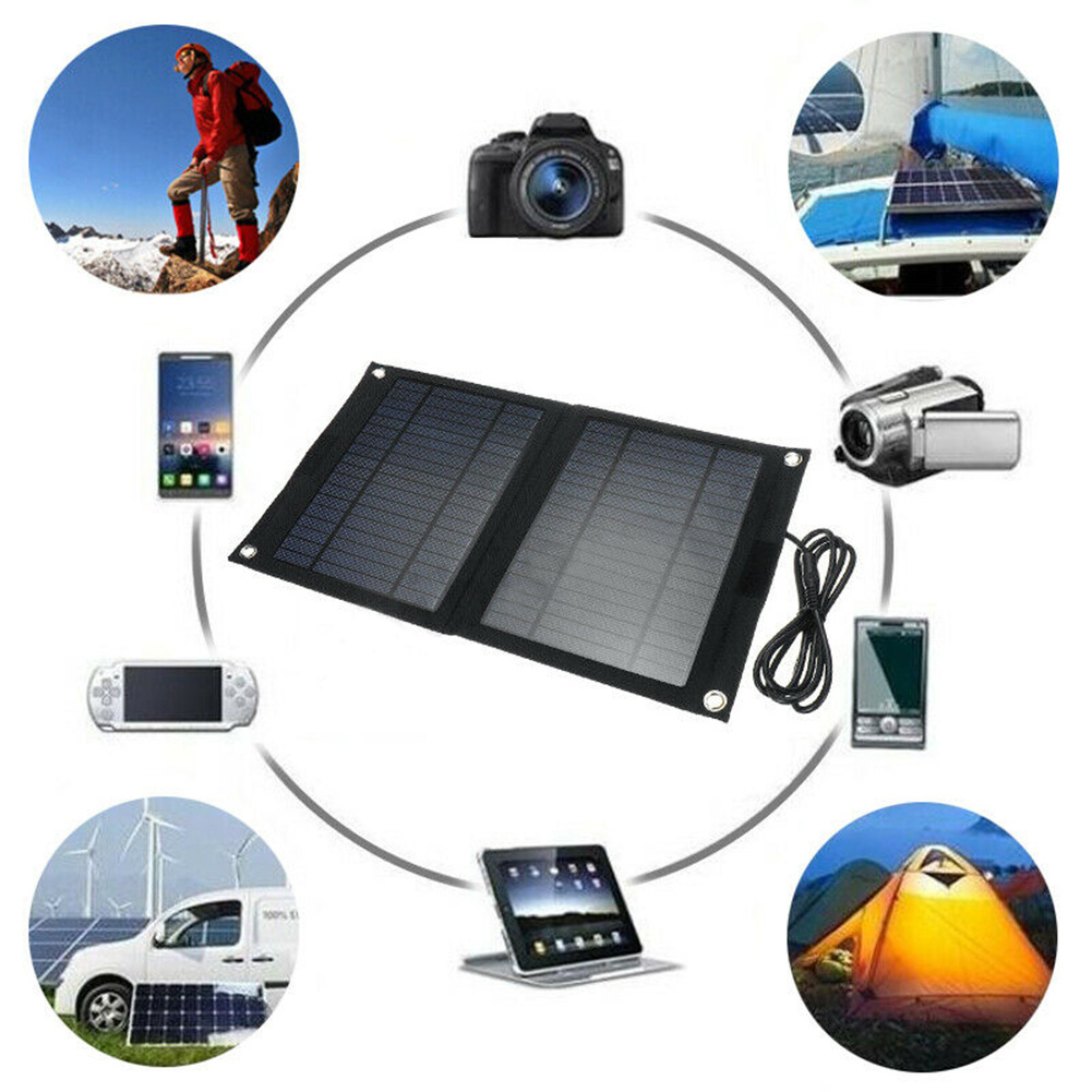 Best Price 2 Folding Bag Monocrystalline Rechargeable Mobile Phone Battery Car Rv Outdoor 15 watt Solar Panel Travel Charger