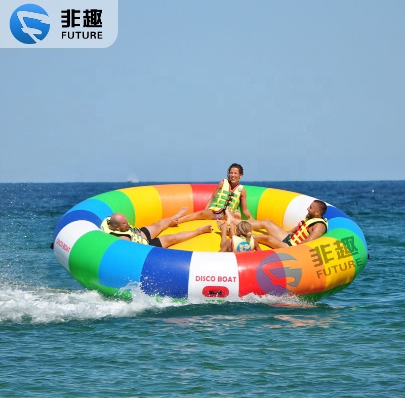 Pool inflatable toys Giant inflatable Towable Water Sports Inflatable flying Disco Boat Water Toy Crazy UFO Aqua Twister