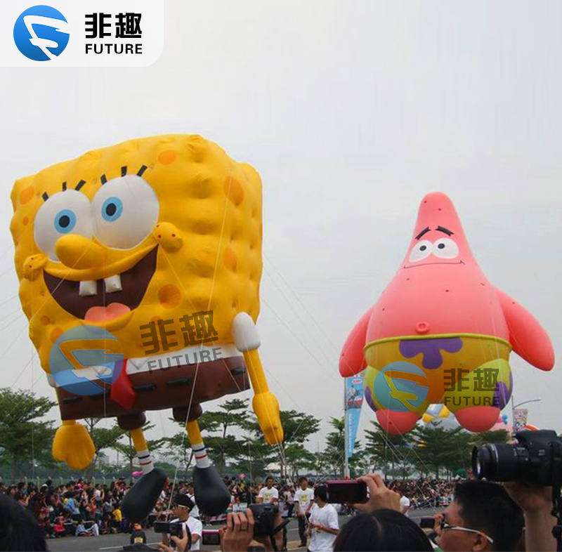 Inflatable advertising man Giant inflatable helium Parade balloon cartoon SpongeBob for events Air floating balloon