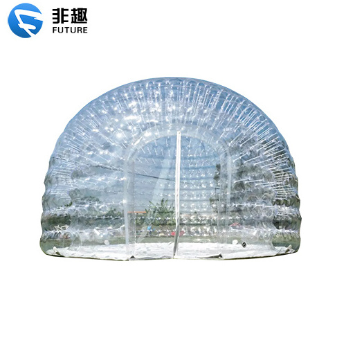 Inflatable balloon tents Clear LED Outdoor Air Log Cabin House Camping Transparent Igloo Dome Clear Bubble Inflatable Tent