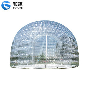 Inflatable balloon tents Clear LED Outdoor Air Log Cabin House Camping Transparent Igloo Dome Clear Bubble Inflatable Tent