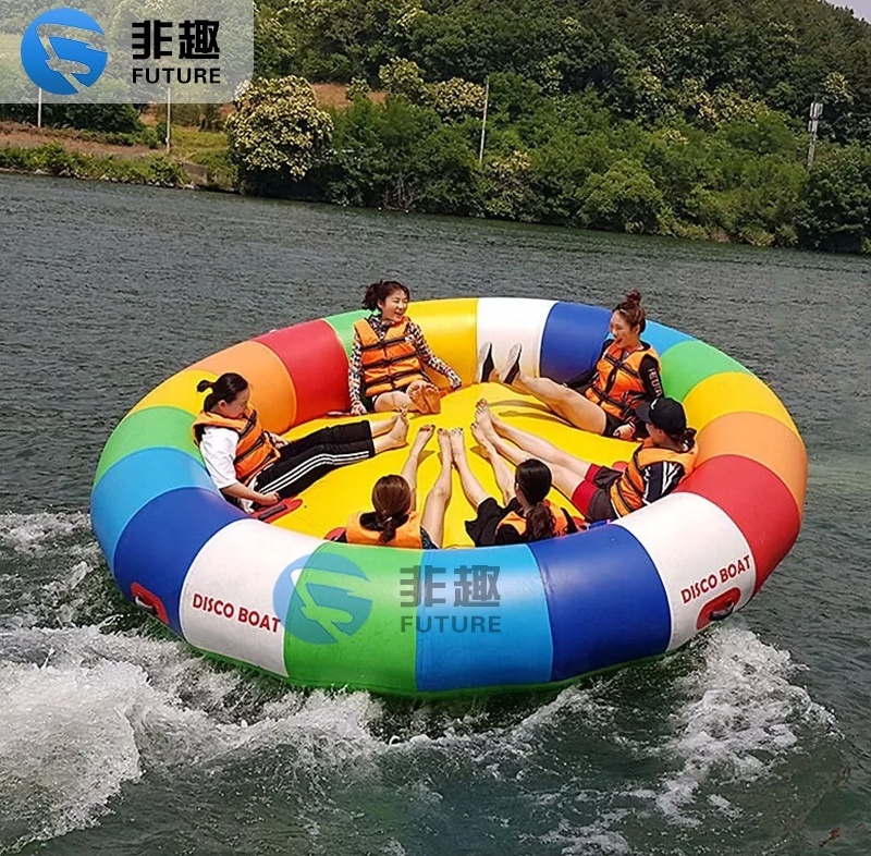 Pool inflatable toys Giant inflatable Towable Water Sports Inflatable flying Disco Boat Water Toy Crazy UFO Aqua Twister