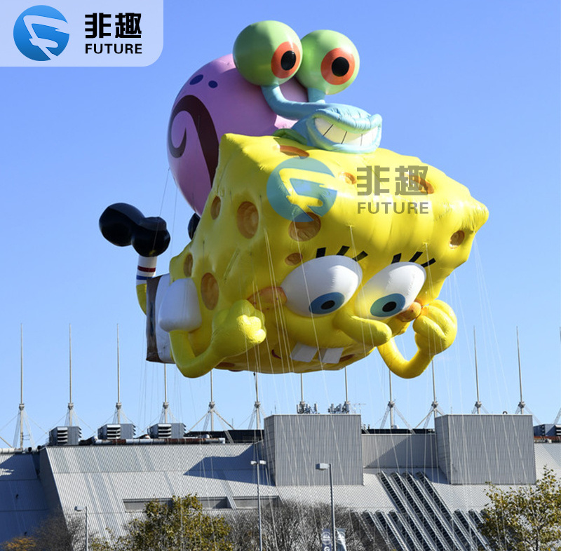 Inflatable advertising man Giant inflatable helium Parade balloon cartoon SpongeBob for events Air floating balloon