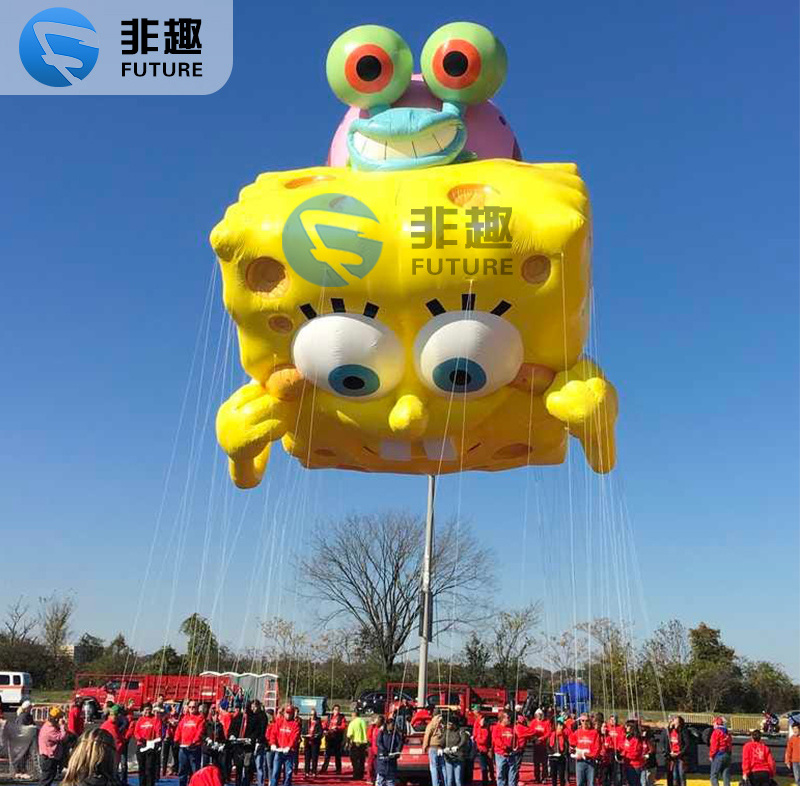 Inflatable advertising man Giant inflatable helium Parade balloon cartoon SpongeBob for events Air floating balloon