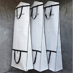 Double-sided Non-Woven Anti-dust Wedding Dress Gown thickened Garment Bag custom Storage Protector Cover