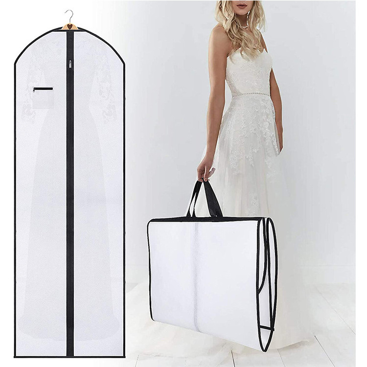 Custom Logo Clothing dust cover Hanging coat dust bag Household clothing hanging bag dust proof non-woven suit cover garment bag