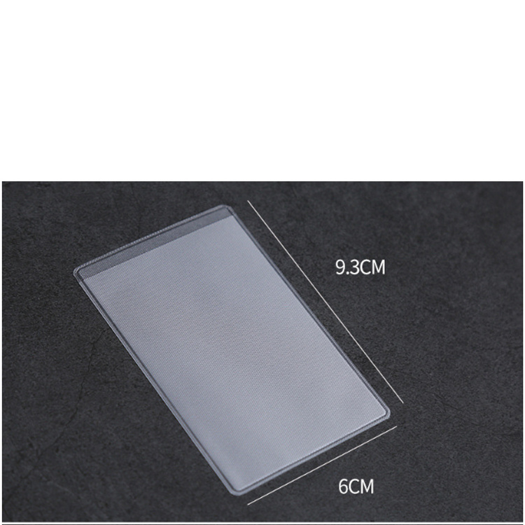 Wholesale Customized Transparent PVC Business Card Holder ID Card Pouch With Printing