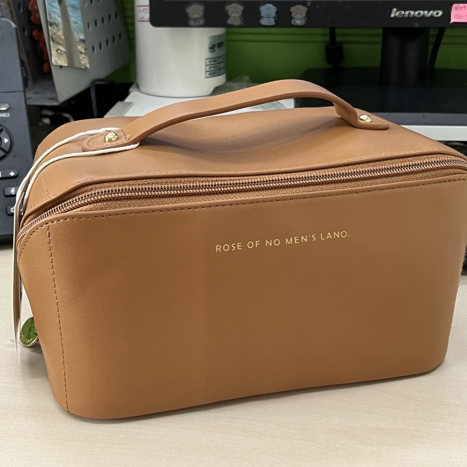 Large-capacity portable PU leather cosmetic bag female makeup bag organizer travel toiletry bag