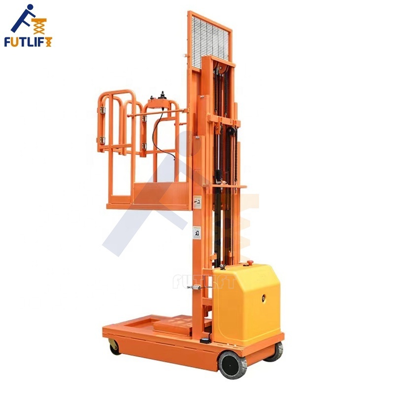 Portable Electric Aerial Lifts Hydraulic Man Lifter 3.3M Electric Order Picker