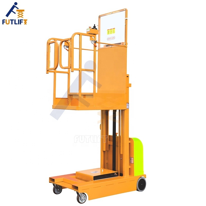 Portable Electric Aerial Lifts Hydraulic Man Lifter 3.3M Electric Order Picker