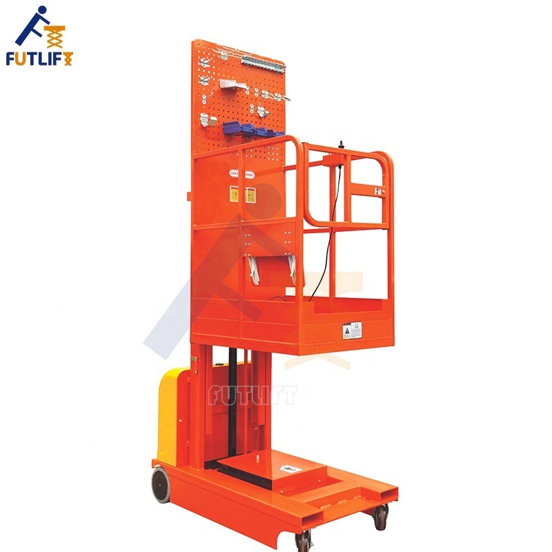 Portable Electric Aerial Lifts Hydraulic Man Lifter 3.3M Electric Order Picker