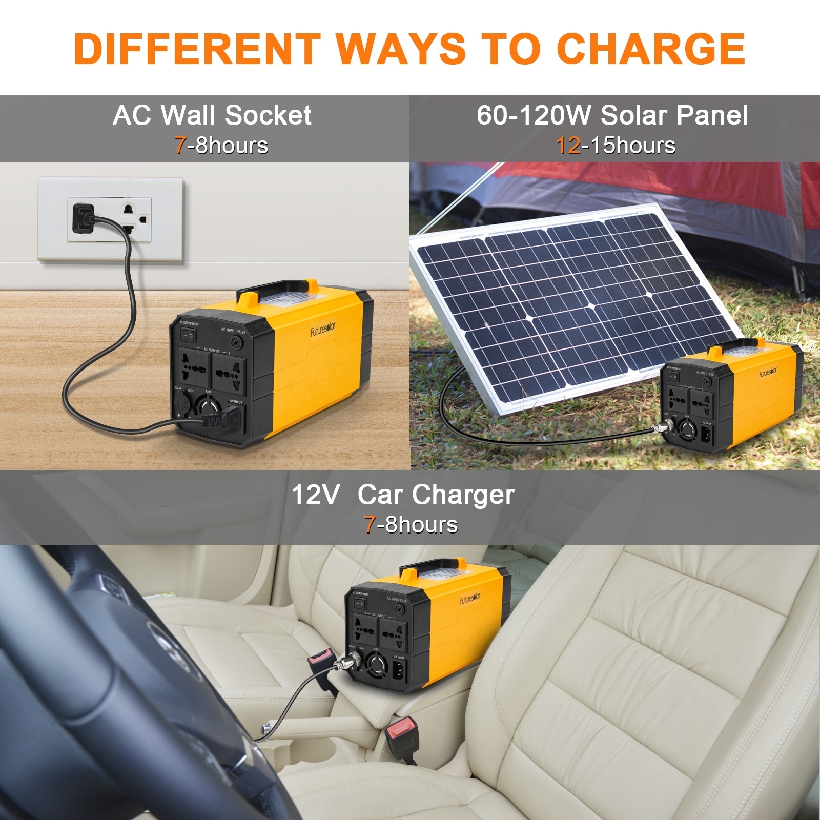 500W Portable Power Station,Solar Generator, Backup Battery Pack Power Supply for Outdoor Adventure Load Trip Camping  Emergency