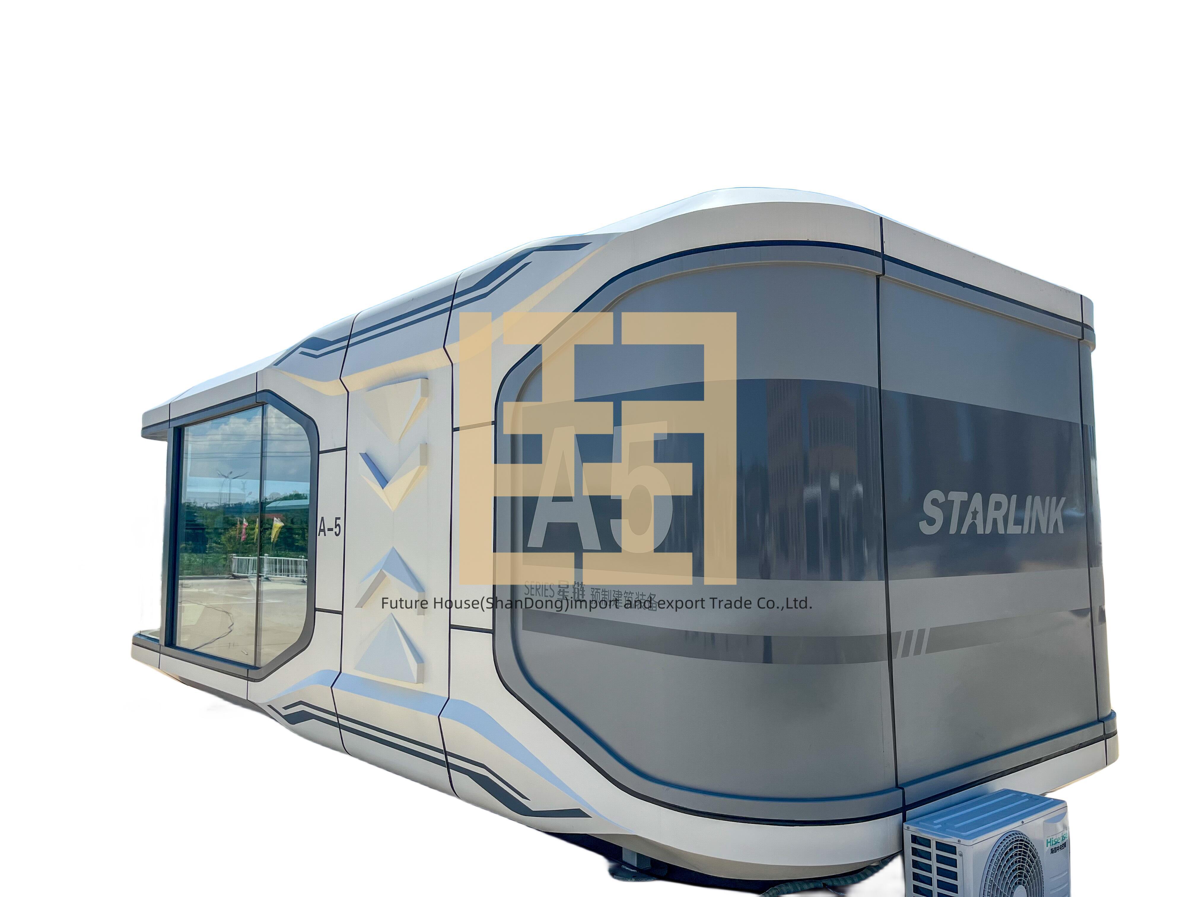 Prefab trailer house Steel frame mobile Modern Luxury small prefab homes tiny house on wheels