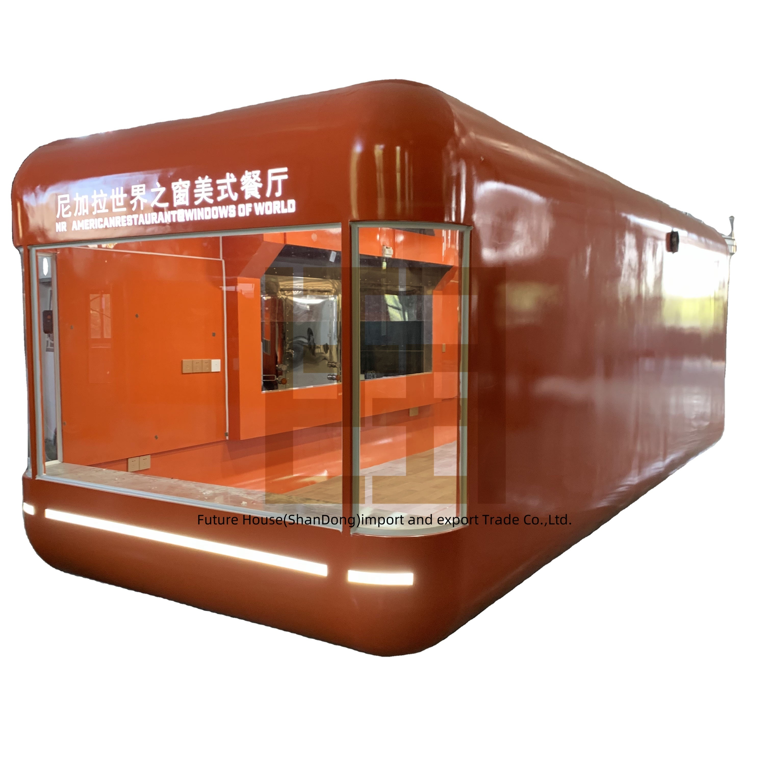 New Mobile Fast Airstream Food Truck for Coffee Pizza Hot Dog Ice Cream-Stainless Steel for Bakery Sales