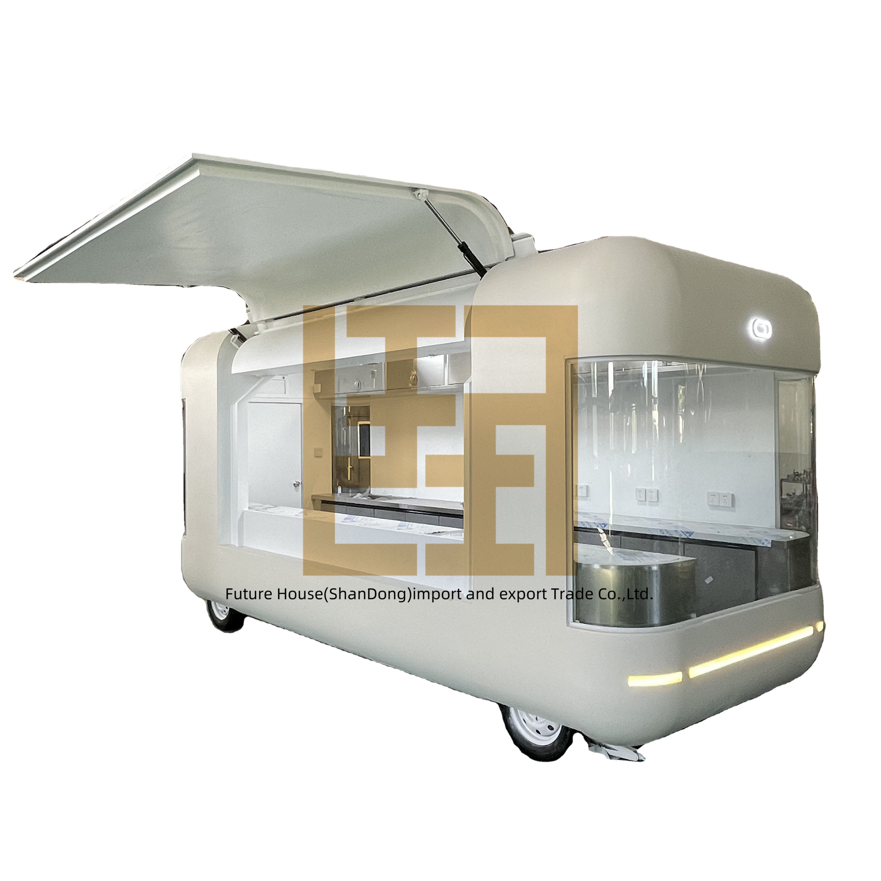 Mobile Pizza & Ice Cream Fast Food Truck for Sale Equipped with Deep Fryer Food Trailer Concession Vehicle