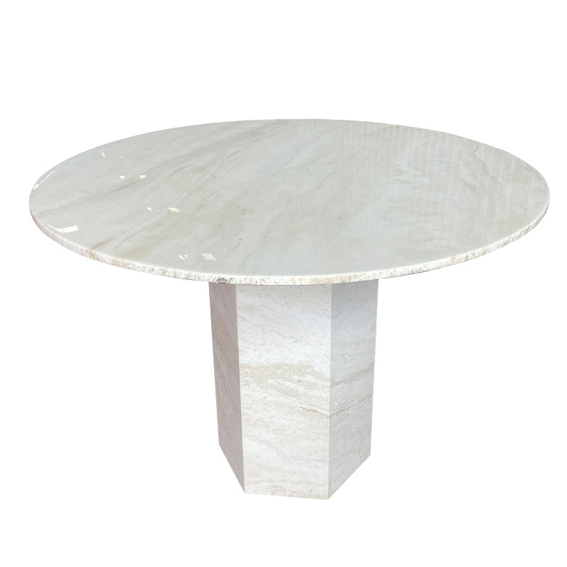 Natural Polished Honed Marble Dining Table Stone Furniture Oval Shape Stone Table marble Dining table