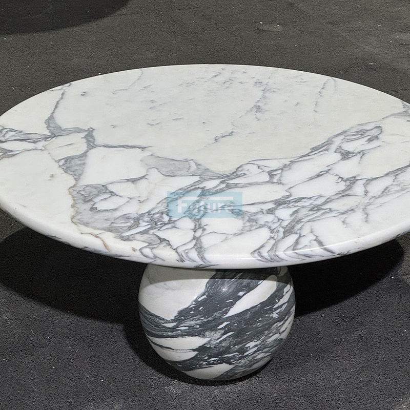 Modern Minimalist Luxury Black and White Arabescato Marble Coffee Table Tea Table For Home Living Room Party  Designer