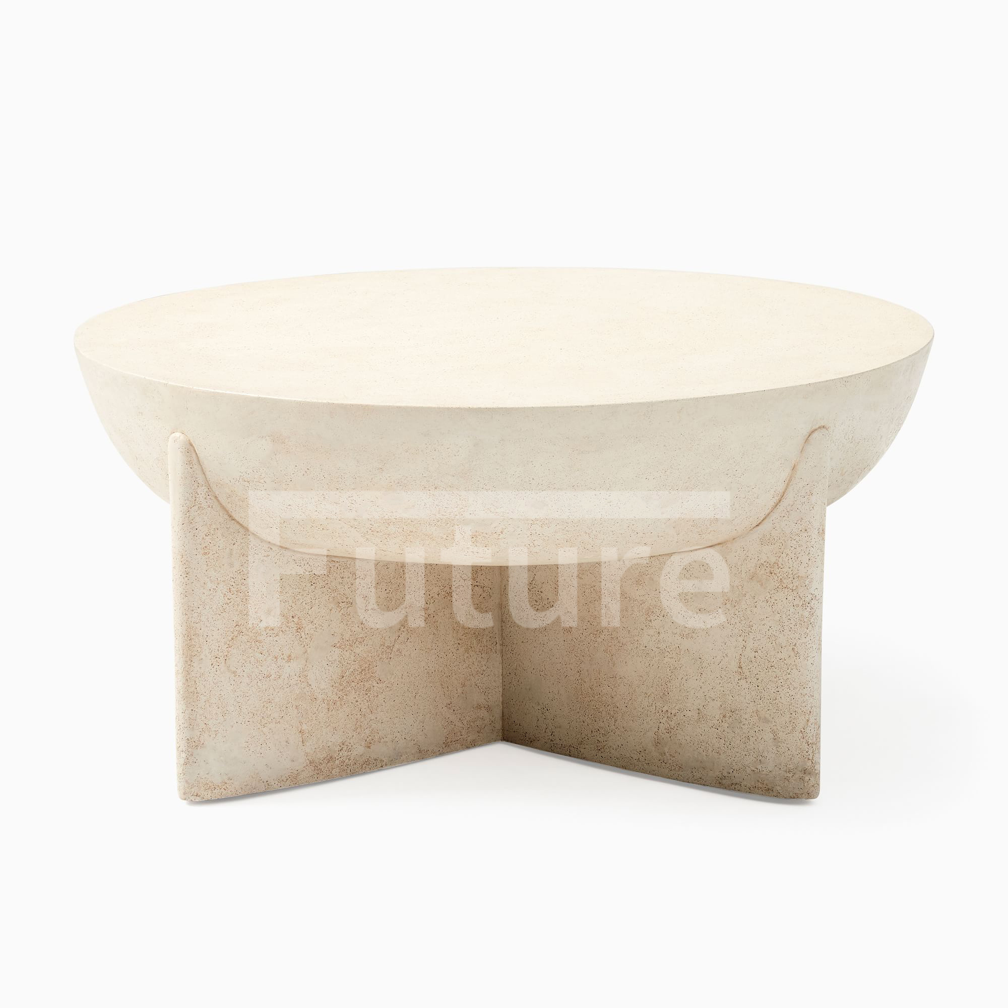 New Arrival Living Room Furniture Beige Travertine Round Coffee Table marble table coffee