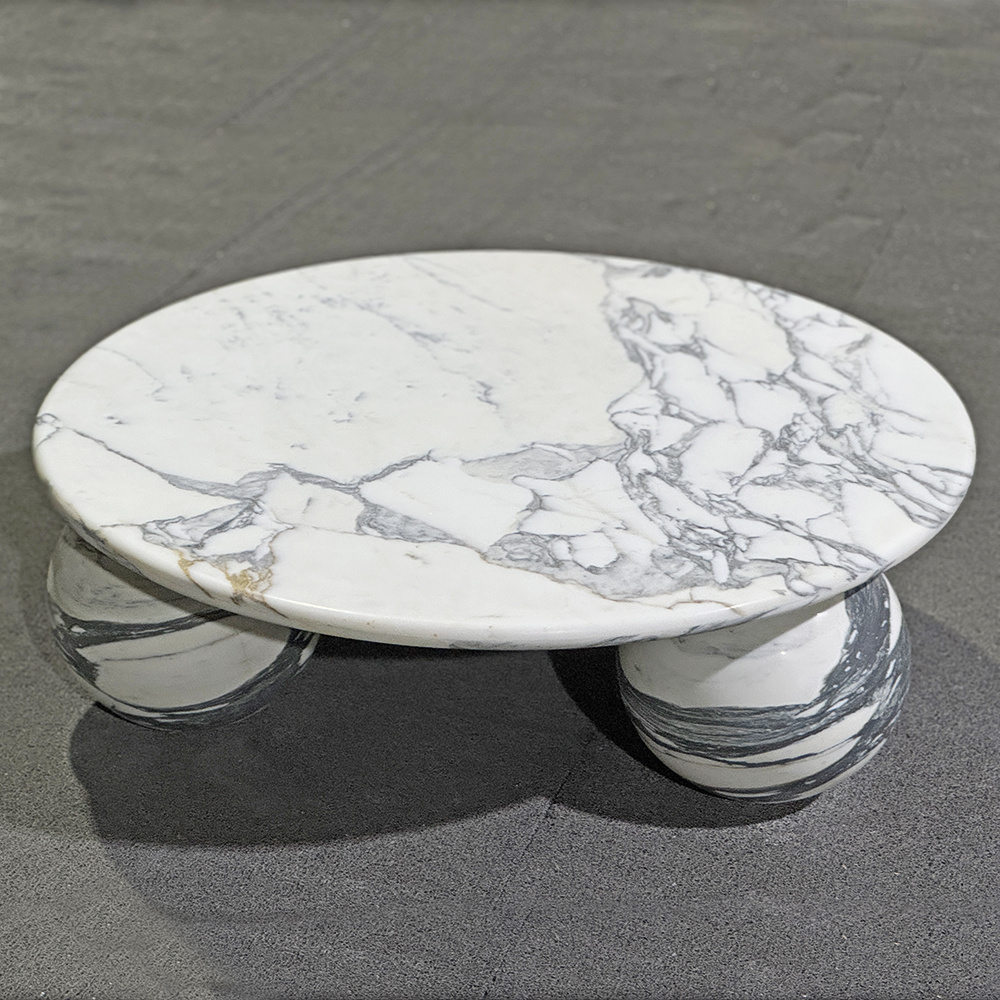 Modern Minimalist Luxury Black and White Arabescato Marble Coffee Table Tea Table For Home Living Room Party  Designer