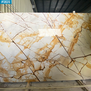 Luxury Top Quality Polished Glazed Wall Tiles Wall Panel Luxury Natural Maple Gold Marble Slab For Bathroom Living Room