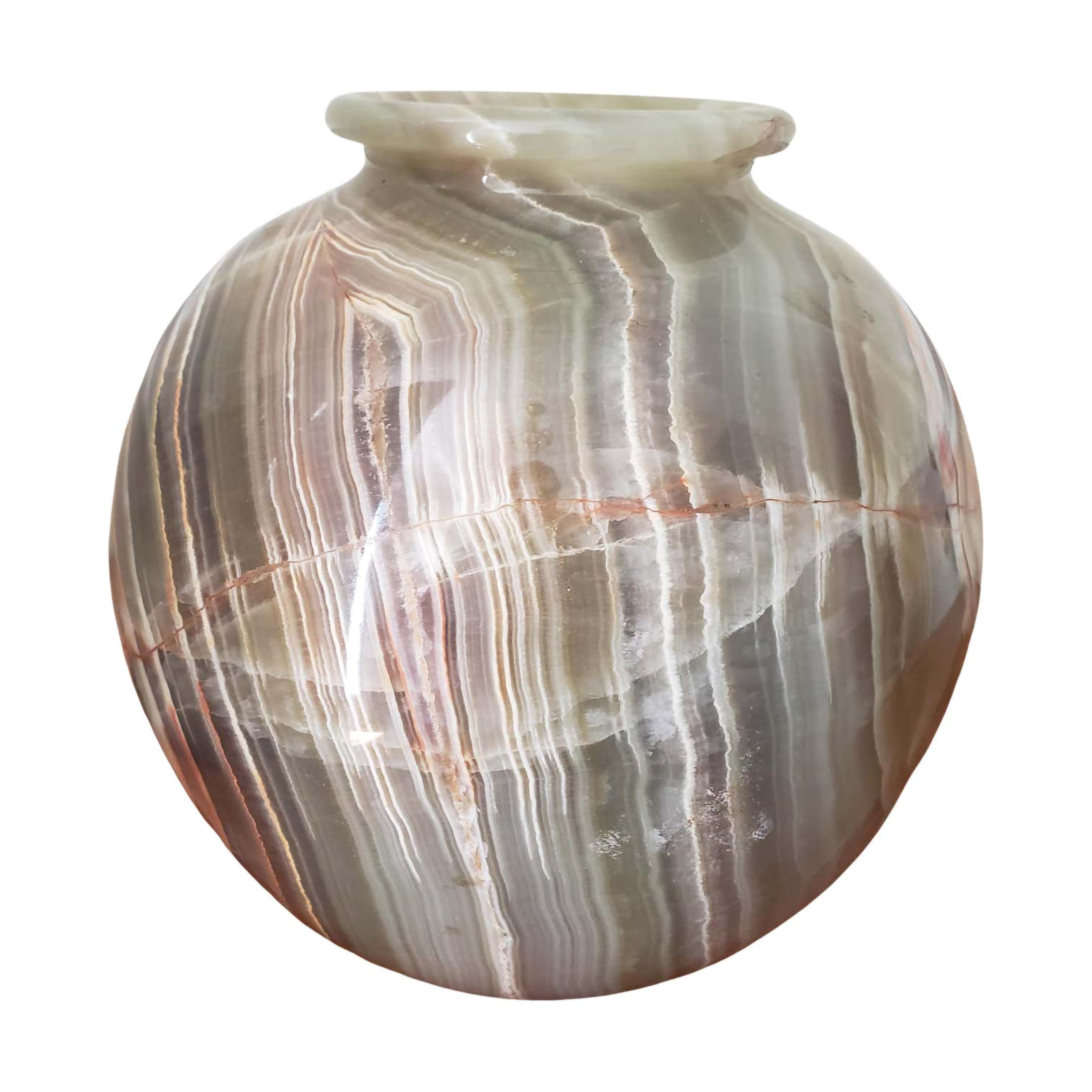 Luxury Retro Marble Vase Home Decoration Natural Green Onyx Vase